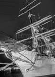 Vertical The Royal Danish Navy Ship DANMARK black and white Photography