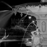 Square Forsyth Fountain Close Up Left black and white Photography