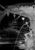 Vertical Forsyth Fountain Close Up Left black and white Photography