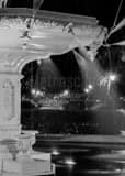 Vertical Forsyth Fountain Close Up Right black and white Photography