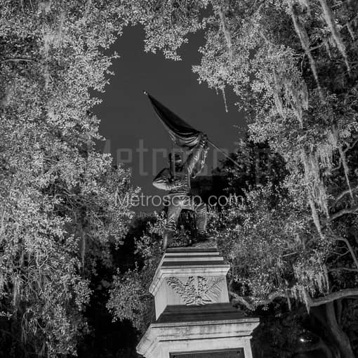 The Jasper Monument in Madison Square -- Savannah Black and White Photography