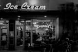 Horizontal Leopolds Ice Cream on Broughton landscape black and white Photography