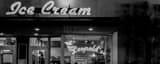 Panoramic Leopolds Ice Cream on Broughton landscape black and white Photography