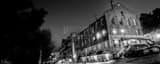 Panoramic The Old Savannah Cotton Exchange black and white Photography