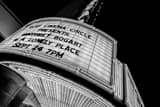 Horizontal The SCAD Theater Marquee black and white Photography
