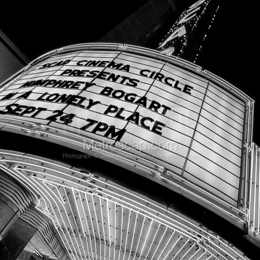 The SCAD Theater Marquee -- Savannah Black and White Photography