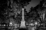 Horizontal The Siege of Savannah Monument  black and white Photography