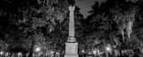 Panoramic The Siege of Savannah Monument  black and white Photography