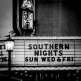 Square Southern Nights at the Savannah Theater black and white Photography