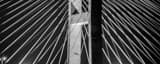 Panoramic Cable Supports on the Talmadge Bridge black and white Photography