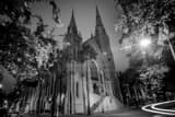 Horizontal Wesley Monumental UMC on Telfair Square black and white Photography