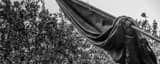 Panoramic William Jasper Flag Monument black and white Photography