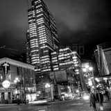 Square First and Pike in Seattle landscape black and white Photography