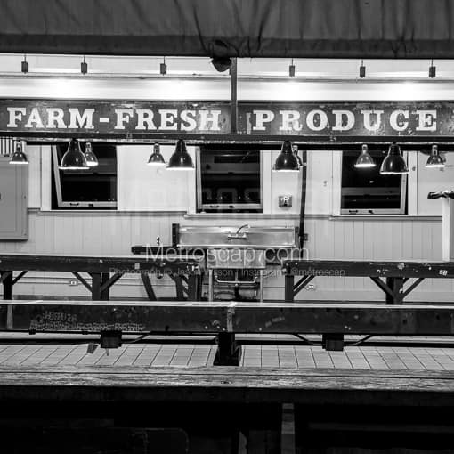 Farm Fresh Produce at Pike Place Market -- Seattle Black and White Photography
