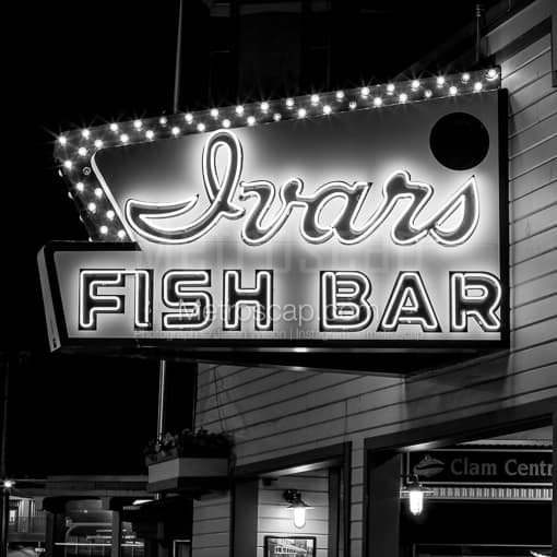 Ivars Fish Bar -- Seattle Black and White Photography