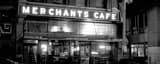 Panoramic Seattle's Oldest Restaurant Merchants Cafe landscape black and white Photography