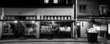 Panoramic The Original Starbucks at Night landscape black and white Photography