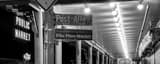 Panoramic Pike Place Market Post Alley landscape black and white Photography
