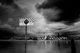 Horizontal The End of the Road landscape black and white Photography