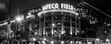 Panoramic Safeco Field at Night landscape black and white Photography