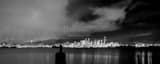 Panoramic The Seattle Skyline landscape black and white Photography