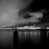 Square The Seattle Skyline landscape black and white Photography