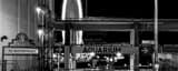 Panoramic The Seattle Ferris Wheel at Night landscape black and white Photography