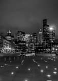 Vertical The Seattle Skyline from Century Link Field landscape black and white Photography