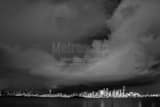 Horizontal The Seattle Skyline from Seacrest Marina Park landscape black and white Photography