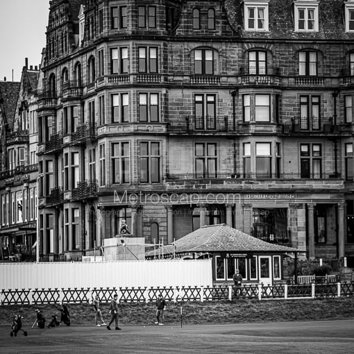 The 18th Green at the Home of Golf -- St Andrews Black and White Photography
