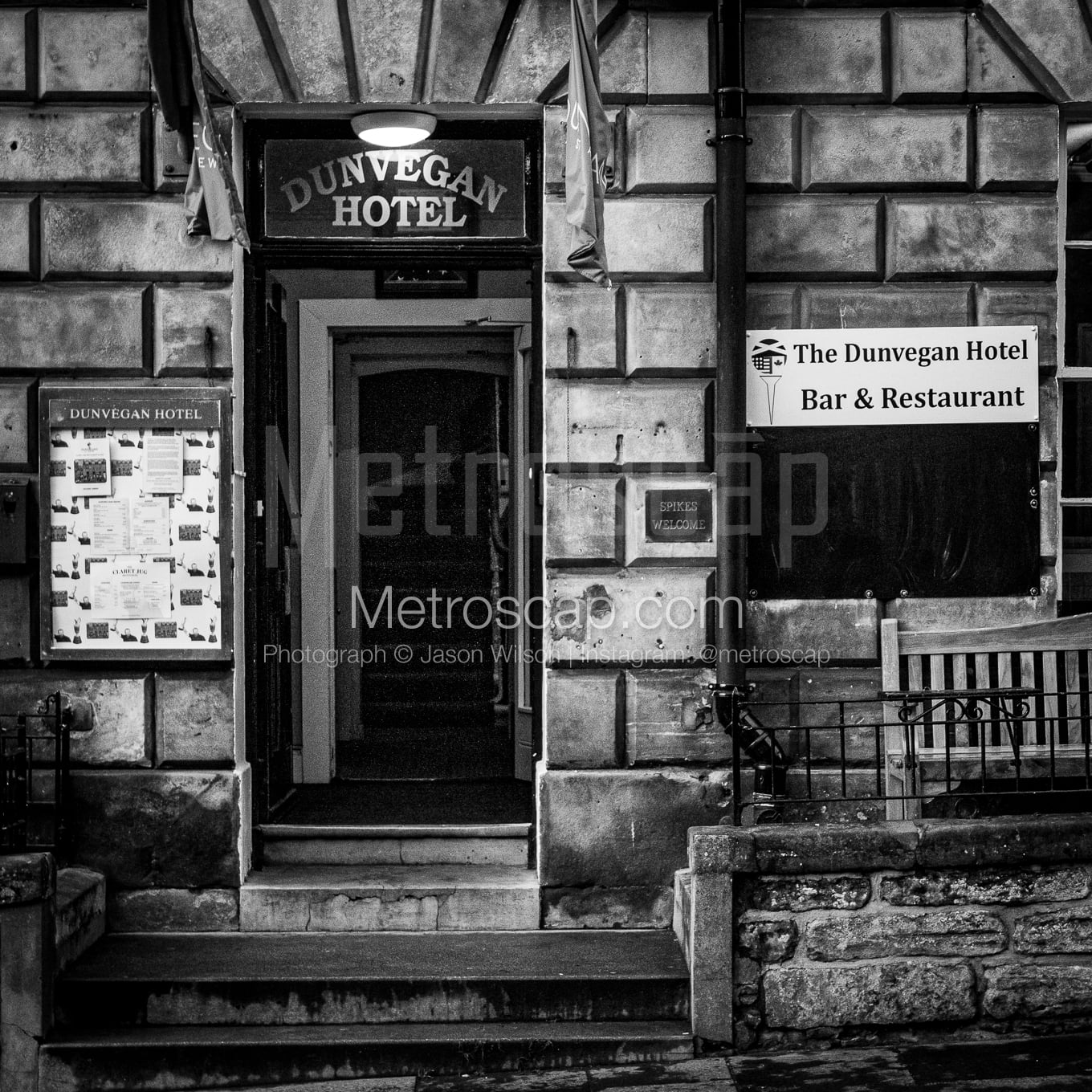 The Dunvegan Hotel in St Andrews Scotland black and white Photography square crop