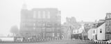 Panoramic Foggy 18th Hole of the Old Course at St Andrews black and white Photography