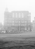 Vertical Foggy 18th Hole of the Old Course at St Andrews black and white Photography