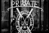 Horizontal The Private Gate at St Andrews Golf Club black and white Photography