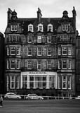 Vertical Rusacks Hotel on the Old Course in St Andrews Scotland black and white Photography