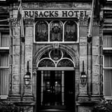 Square The Rusacks Hotel in St Andrews Scotland black and white Photography