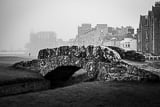 Horizontal The Swilcan Bridge Old Course St Andrews black and white Photography