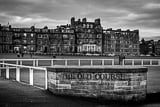 Horizontal The Old Course at St Andrews Links black and white Photography