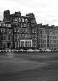 Vertical The Valley of Sin 18th Hole Old Course St Andrews black and white Photography