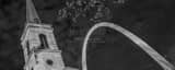 Panoramic The Basilica of St Louis black and white Photos