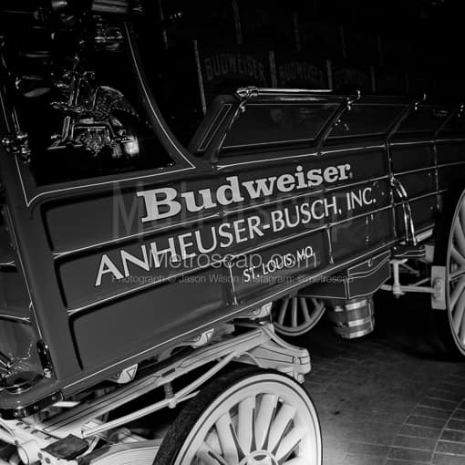An Anheuser Busch Budweiser Wagon -- St Louis Black and White Photos