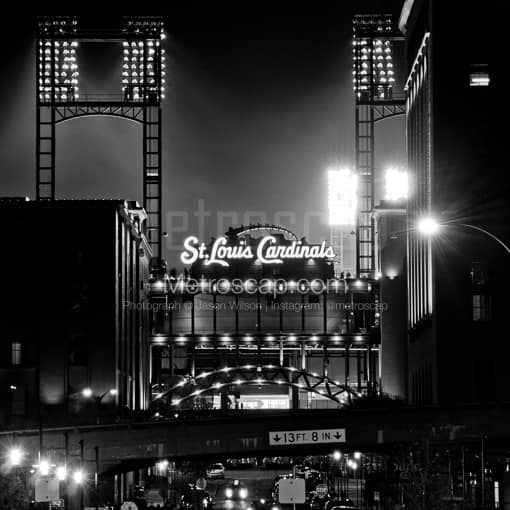 Busch Stadium During the 2012 NLCS -- St Louis Black and White Photos