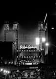 Vertical Busch Stadium During the 2012 NLCS black and white Photos