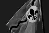 City Of St Louis Flag Black and White