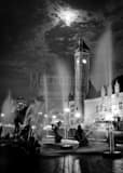Vertical The Fountain in Aloe Plaza Across from Union Station black and white Photos