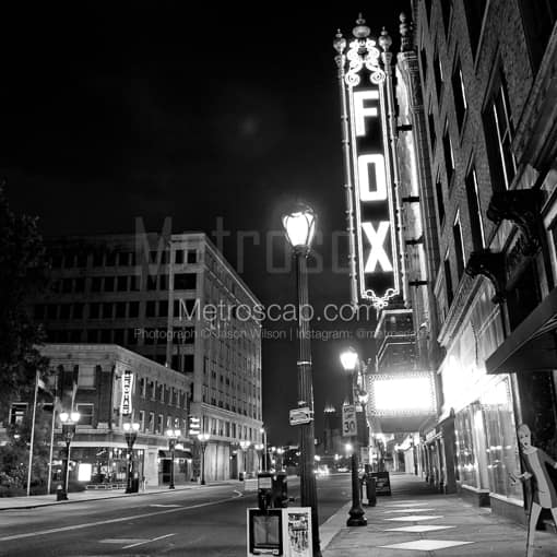 The Fox Theater and Grand Ave -- St Louis Black and White Photos