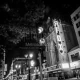 Square The Fox Theatre on Grand Ave at Night Framed Photos