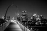 Horizontal The Gateway Arch from the Overlook black and white Photos