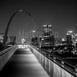 Square The Gateway Arch from the Overlook black and white Photos