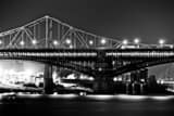 Horizontal The MLK Jr and Eads Bridges black and white Photos